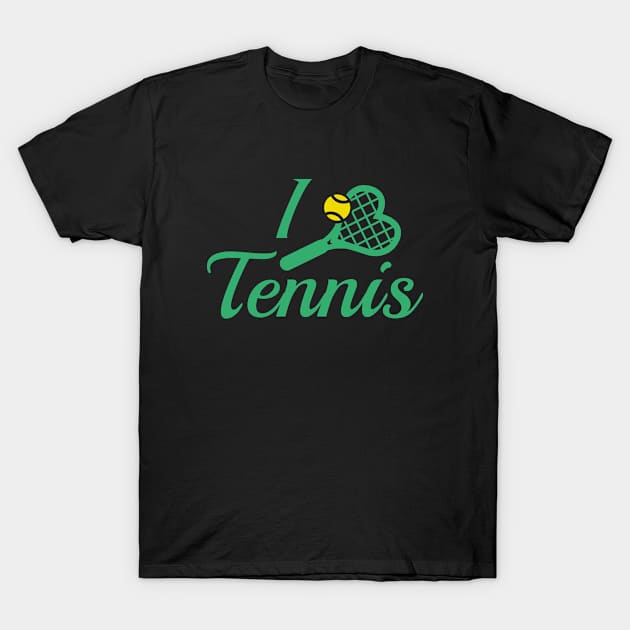 I Love Tennis T-Shirt by VectorPlanet